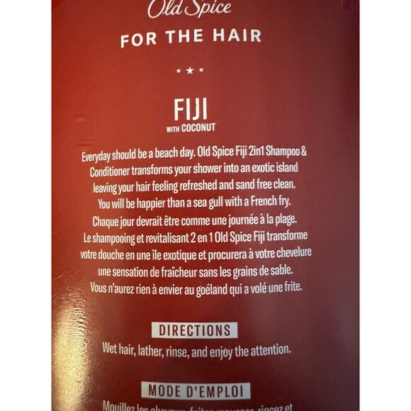 2 PACK Old Spice 2-in-1 Shampoo & Conditioner Set for Men 22 fl oz Each FIJI - Picture 5 of 6